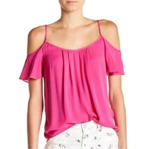 Joie Adordlee Pink Silk Top in size S